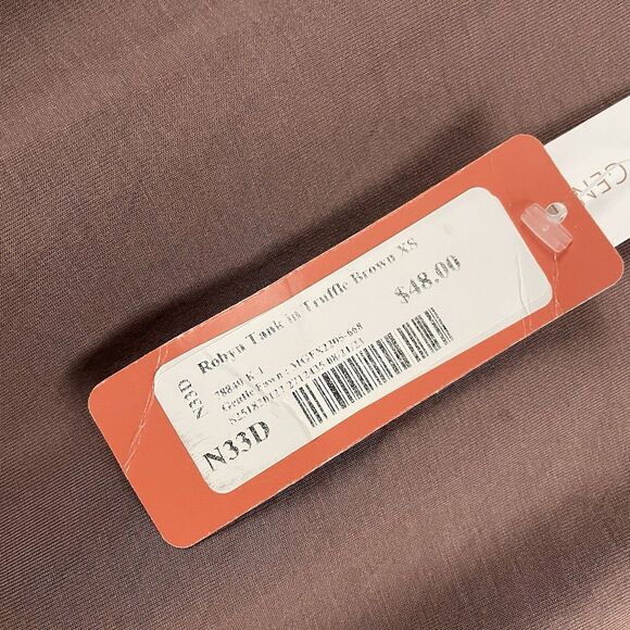 Gentle Fawn Womens XS Robyn Tank In Truffle Brown V Neck Soft Rayon Jersey - Picture 2 of 6